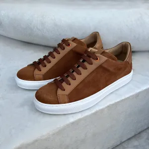 Sneakers in camoscio color tabacco