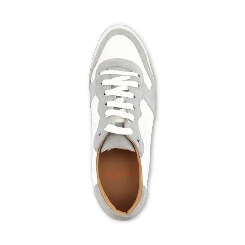 Sneakers in pelle bianche e camoscio
