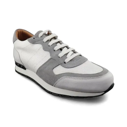 Sneakers in pelle bianche e camoscio
