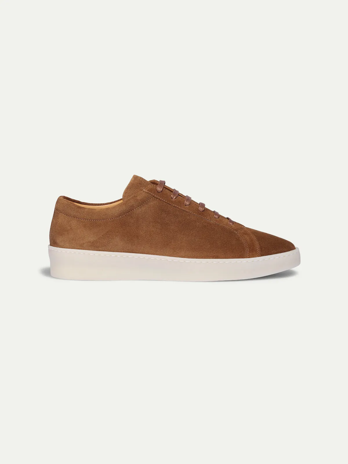 Tan Suede Astrid Lace Up Sneakers - AW24