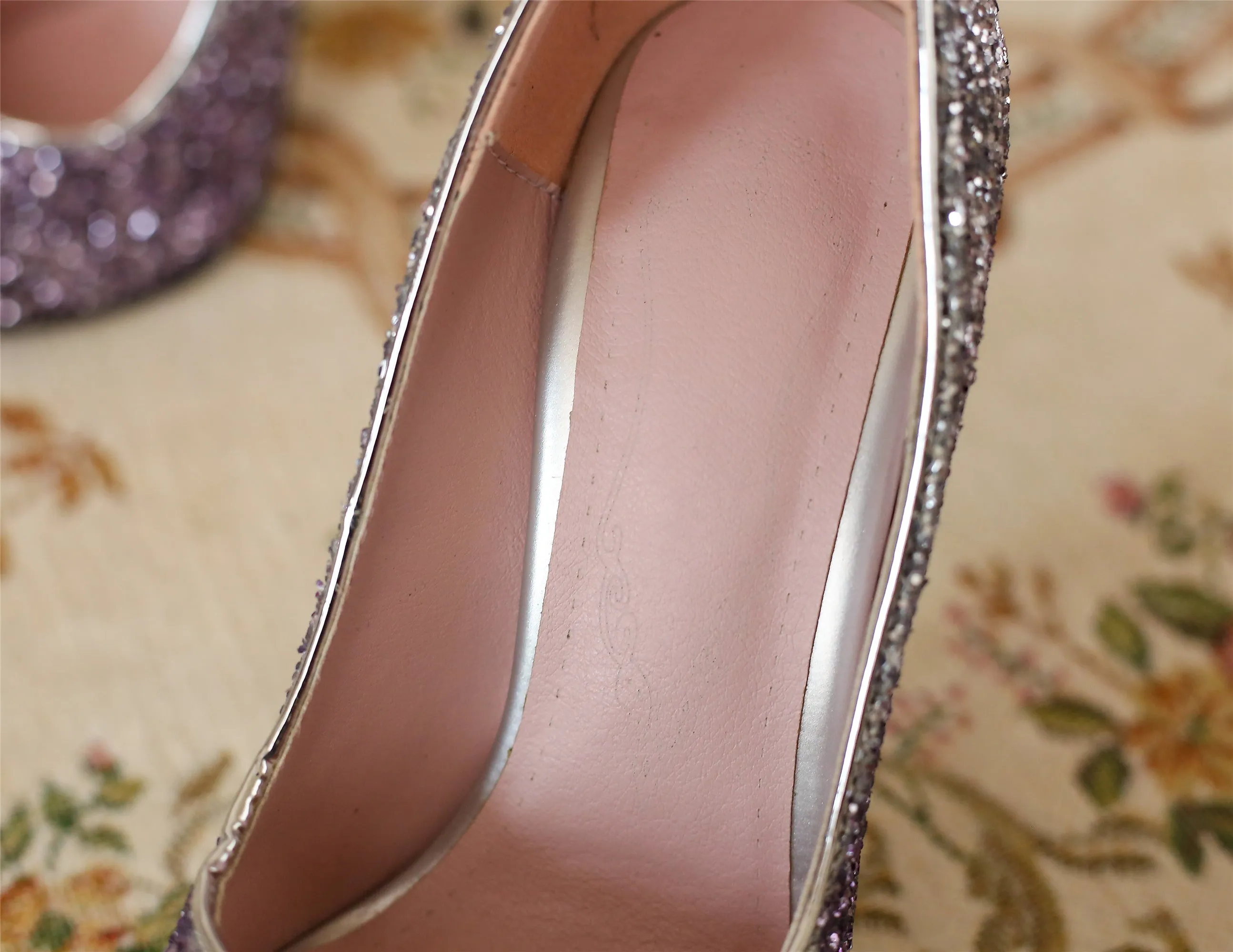 TinaCus Women's Handmade Glittering Leather Chic Pointed Toe Super High Stiletto Heel Pumps Shoes