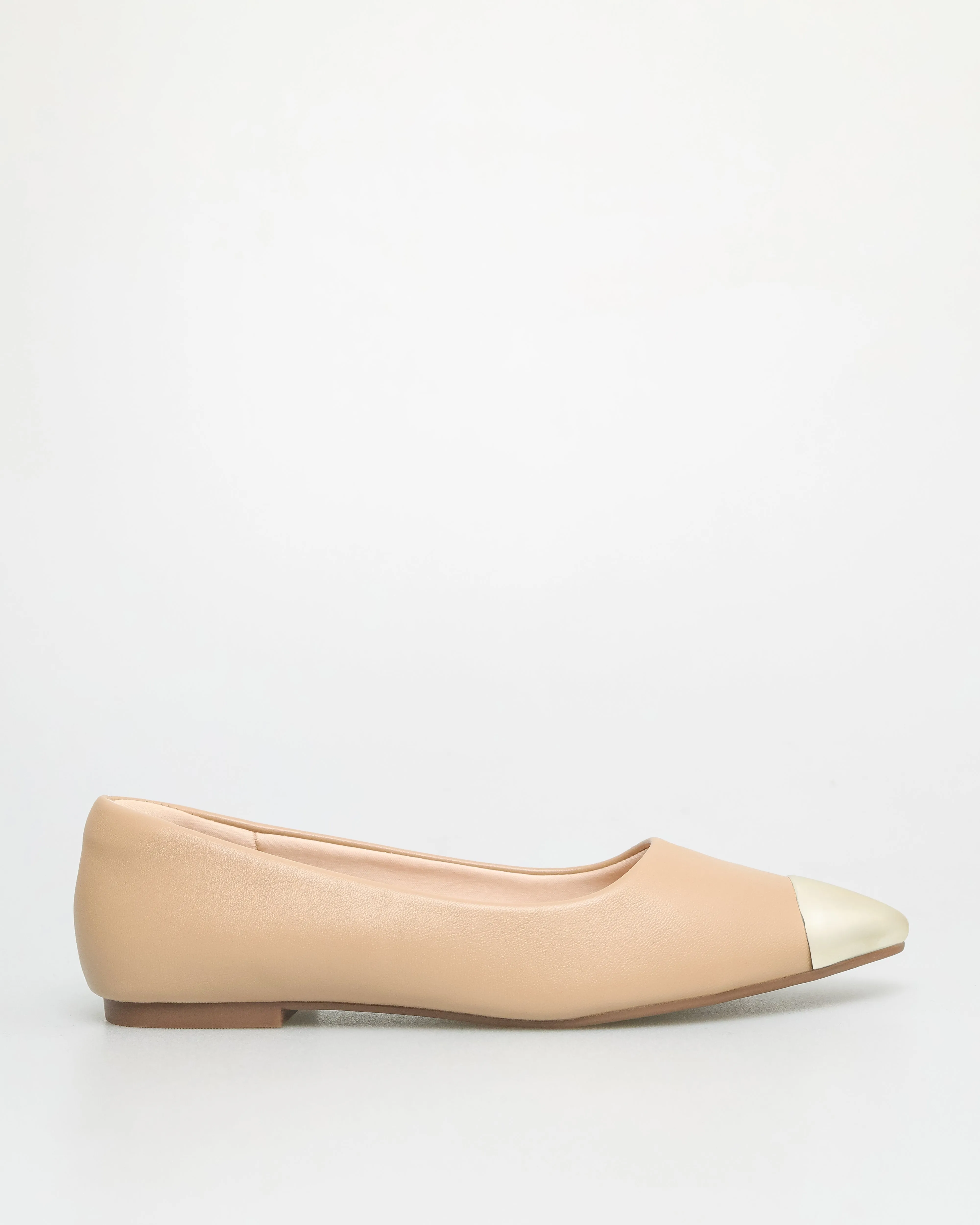 Tomaz NN348 Ladies Silver Cap Toe Flats
