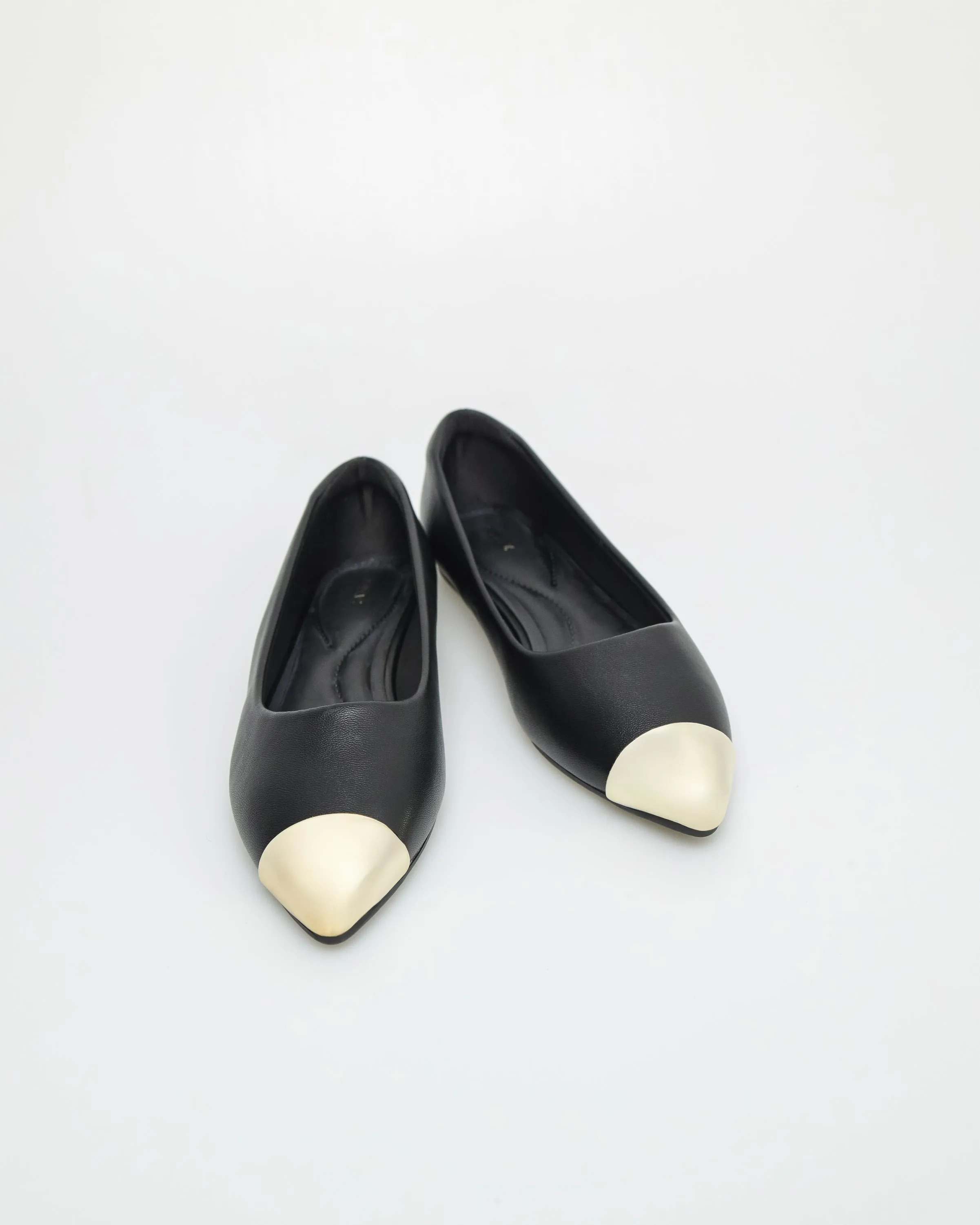 Tomaz NN348 Ladies Silver Cap Toe Flats