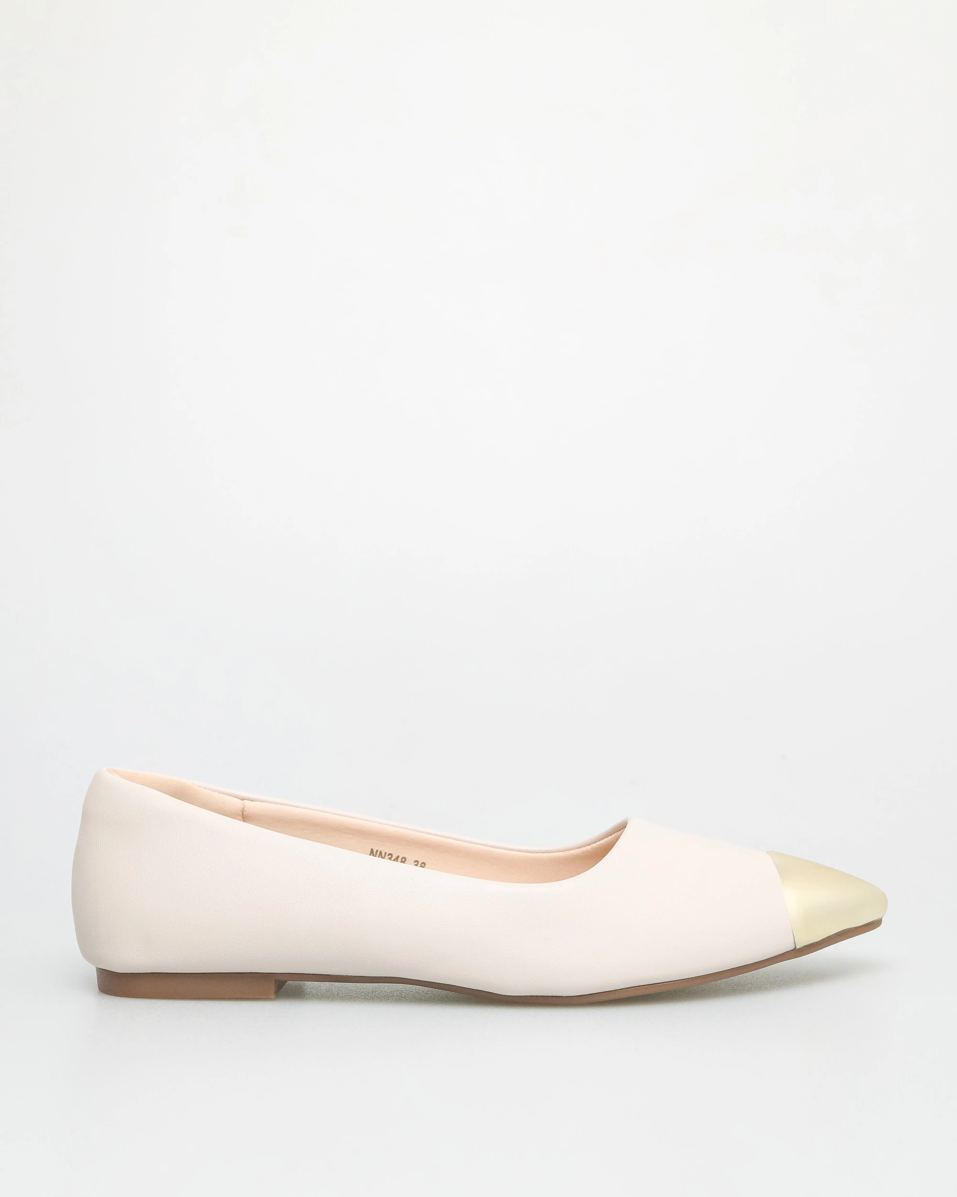 Tomaz NN348 Ladies Silver Cap Toe Flats