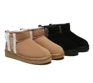 UGG Boots Sheepskin Wool Shearling Lined Ankle Ultra Mini Darby